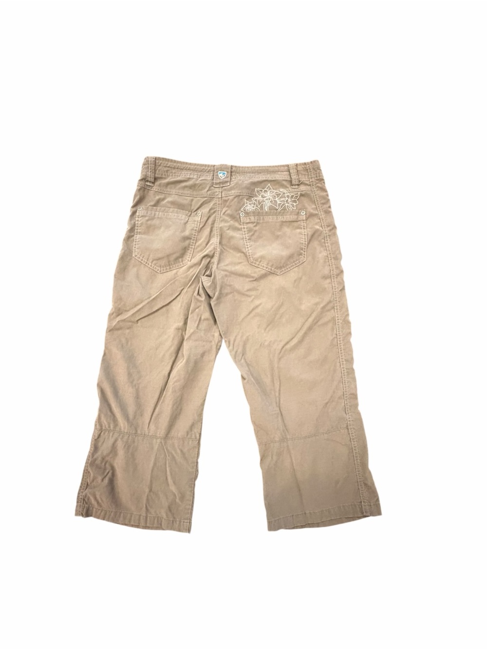Kuhl Women Cargo Capri Pants 6 Outdoor Hiking Breathable Lightweight Embroidered